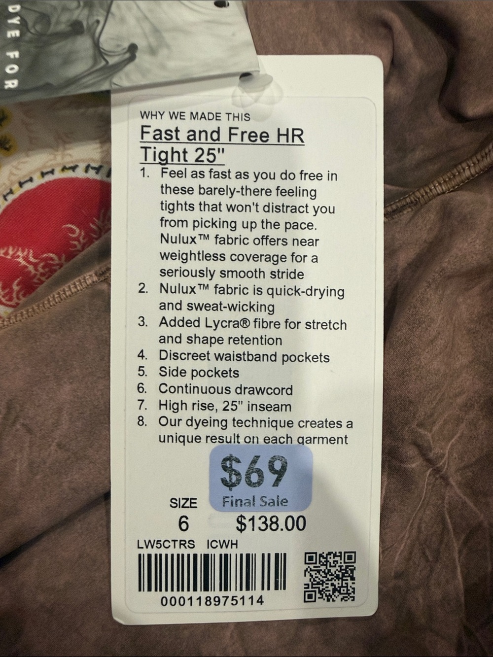 lululemon athletica Mauve Brown Leggings - Picture 5 of 5